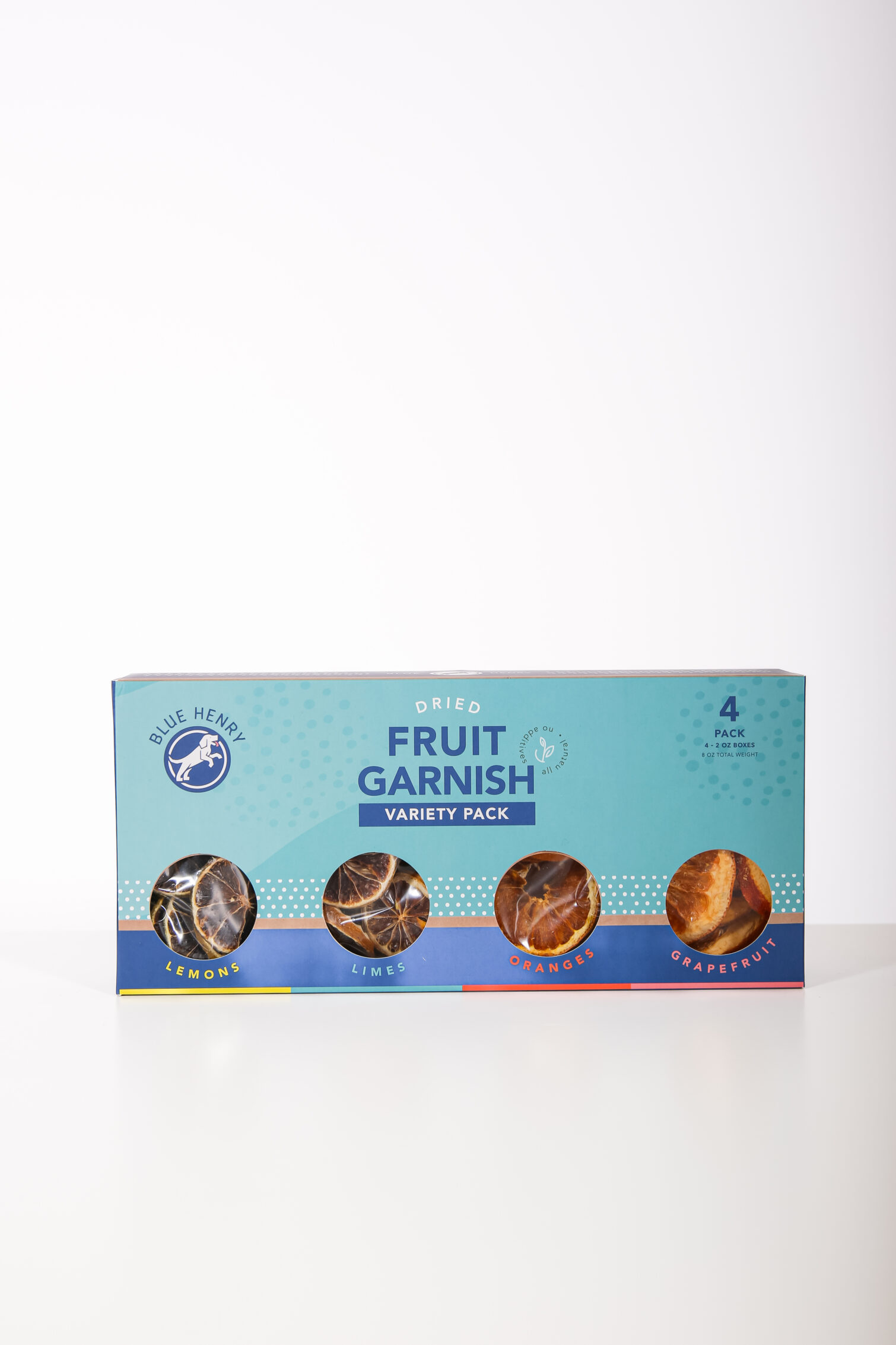 Packaged dried fruit garnish variety pack.